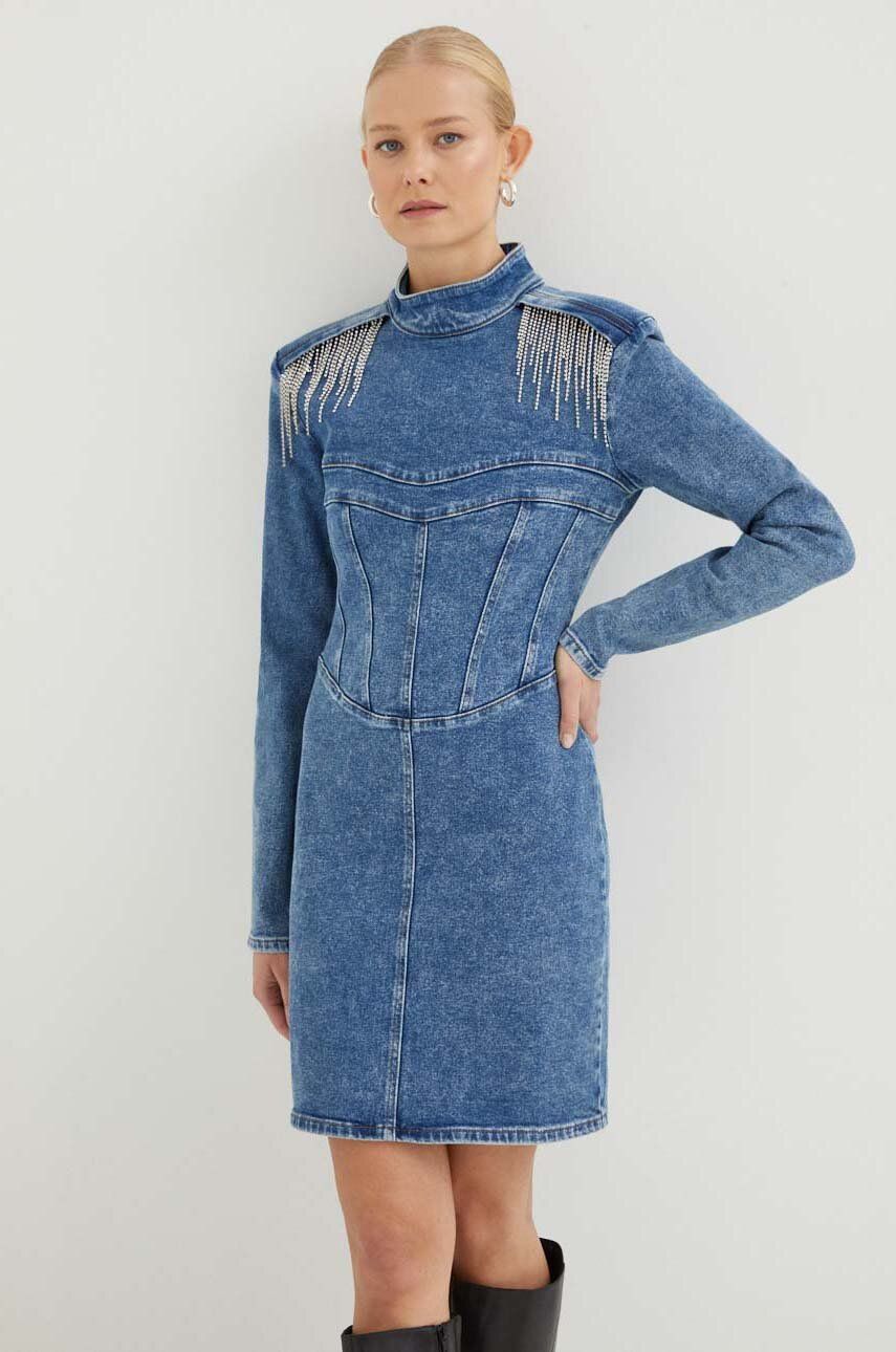 E-shop Džínové šaty Gestuz mini, 10908770