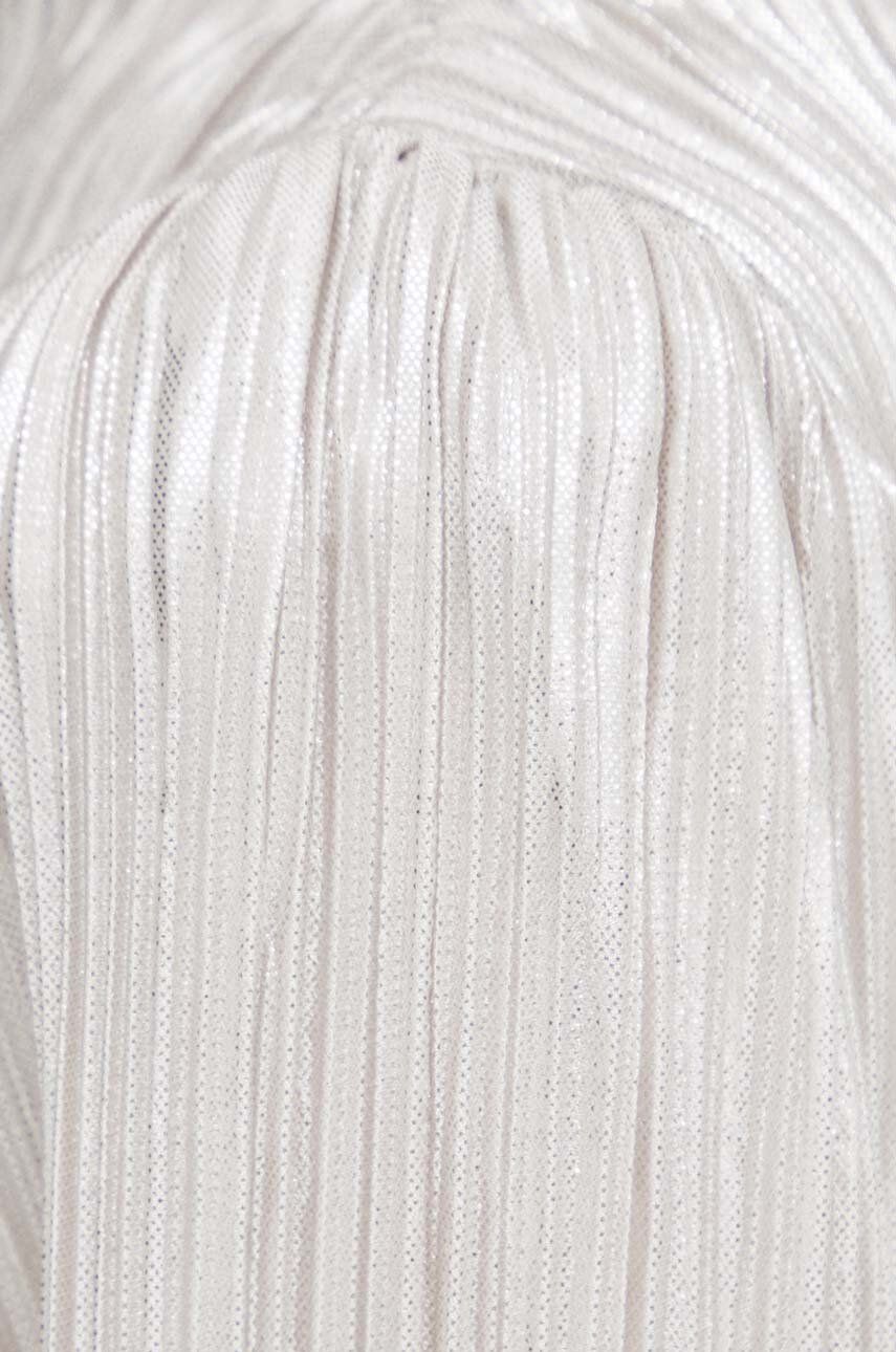 Bruuns Bazaar sukienka kolor srebrny midi prosta
