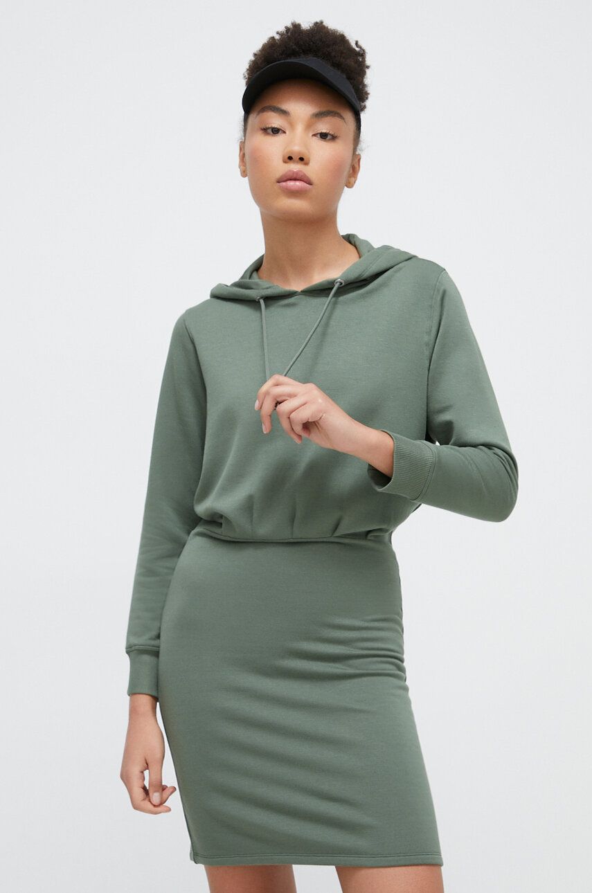 Dkny rochie culoarea verde, mini, drept