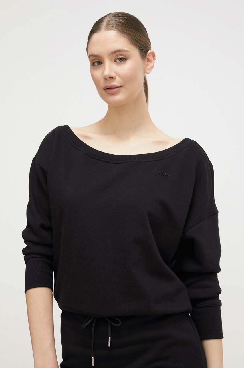 Φόρεμα DKNY χρώμα: μαύρο φωτογραφία