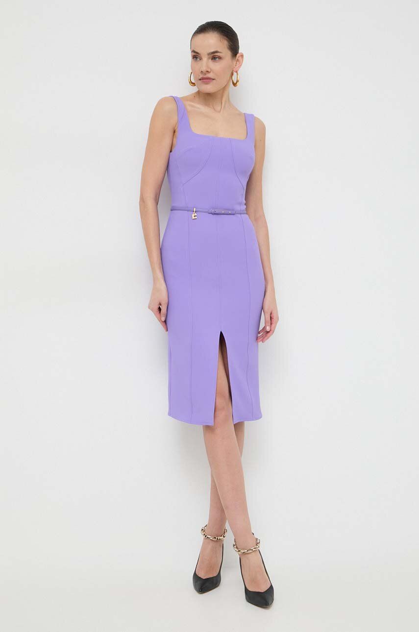Elisabetta Franchi rochie culoarea violet, mini, mulata