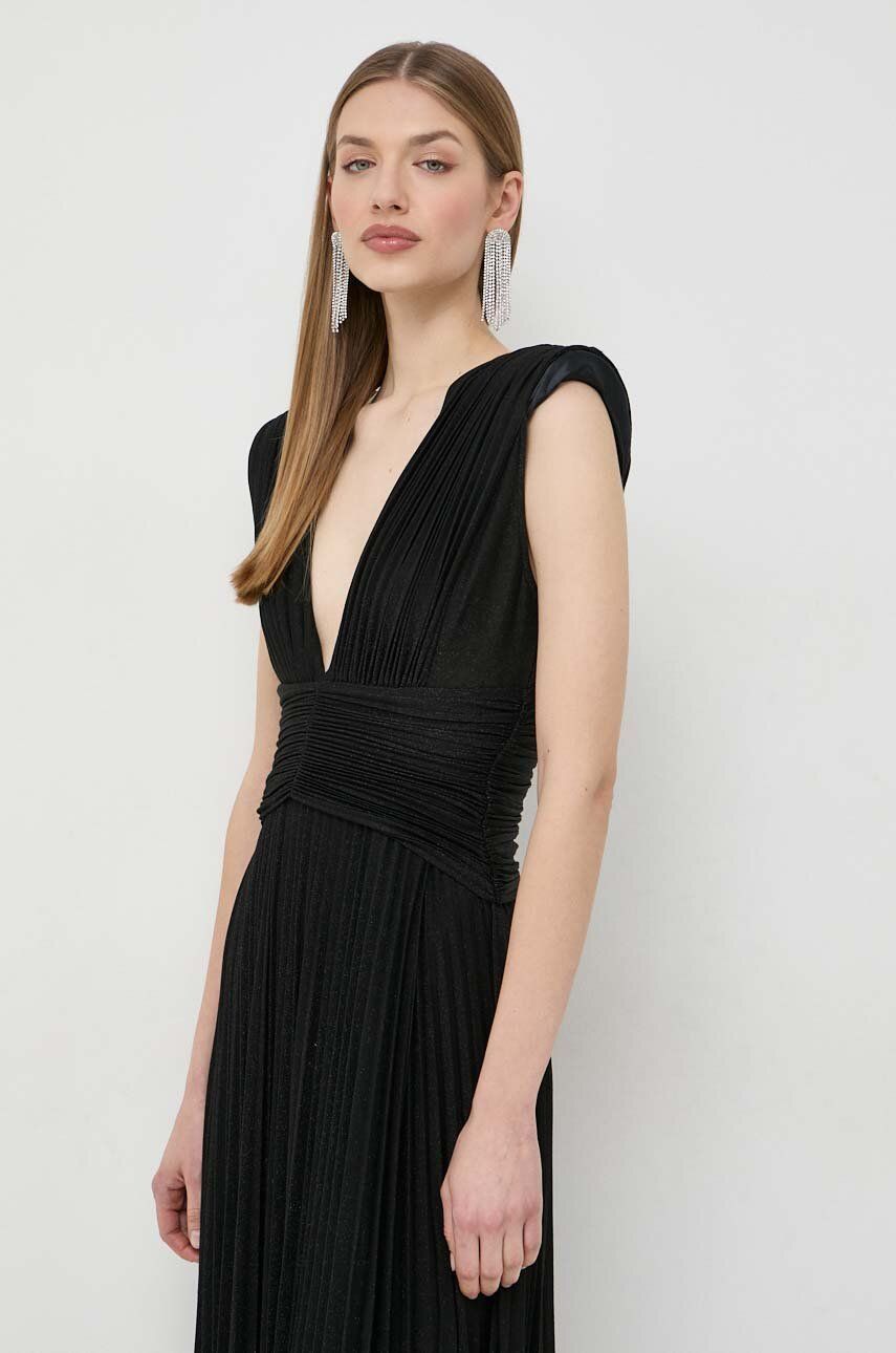 Сукня Elisabetta Franchi колір чорний maxi розкльошена