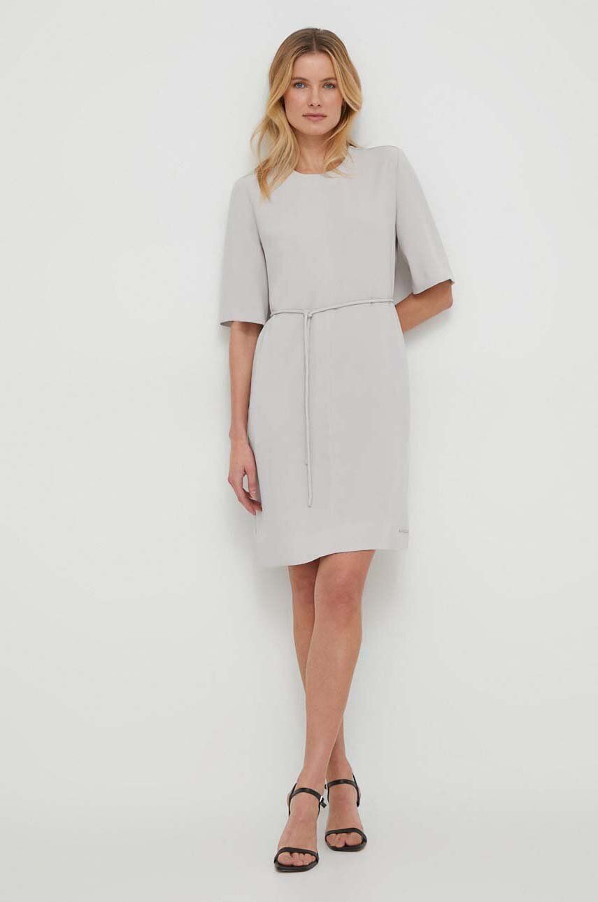 Levně Šaty Calvin Klein šedá barva, mini, K20K206375