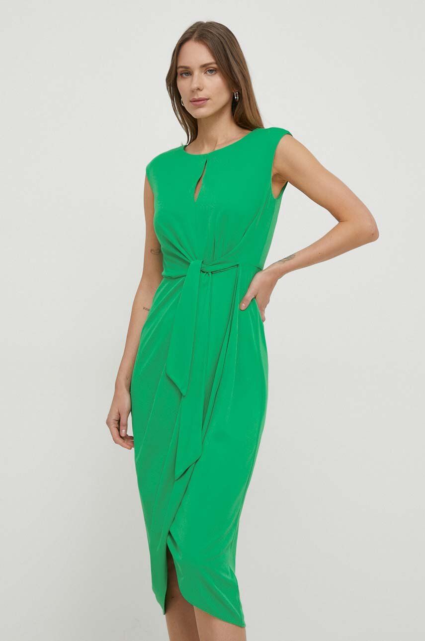 Levně Šaty Lauren Ralph Lauren zelená barva, midi, 250925939