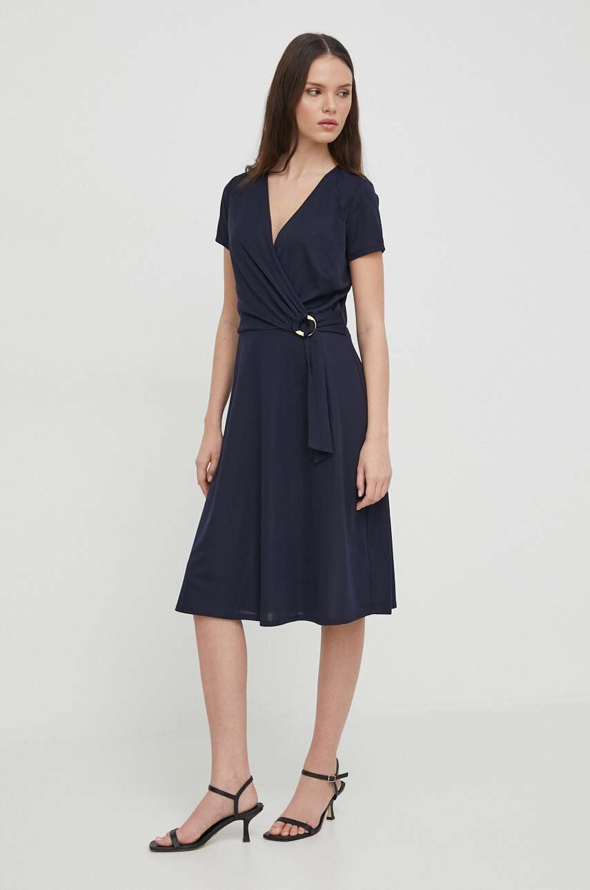 Сукня Lauren Ralph Lauren колір синій mini розкльошена