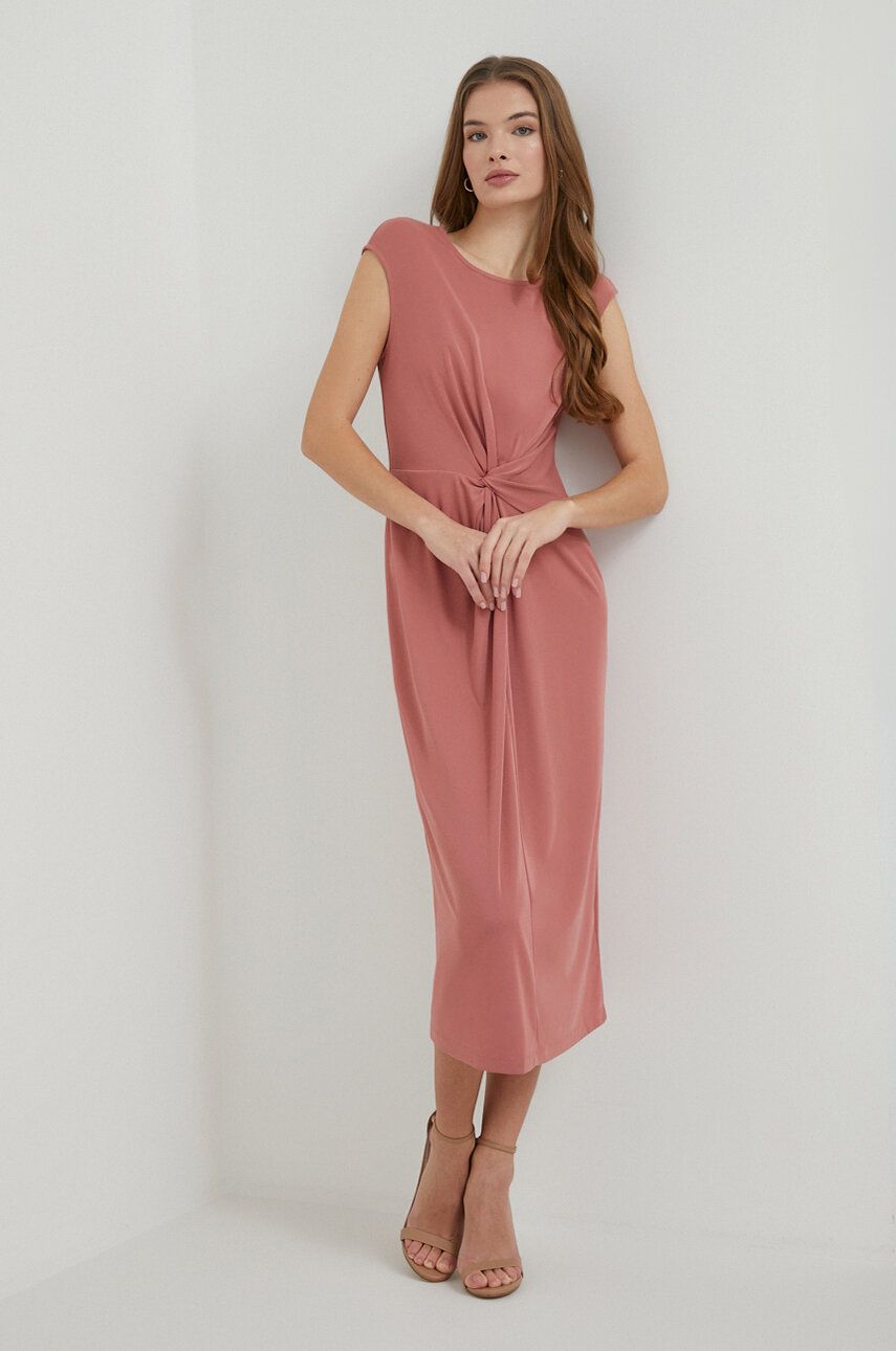 Levně Šaty Lauren Ralph Lauren růžová barva, mini, 250925972