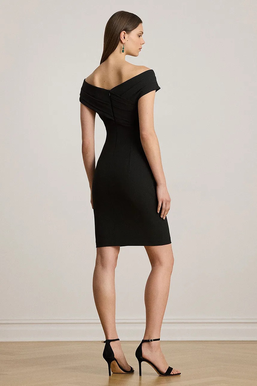 Платье Lauren Ralph Lauren цвет фиолетовый mini облегающее 253936390