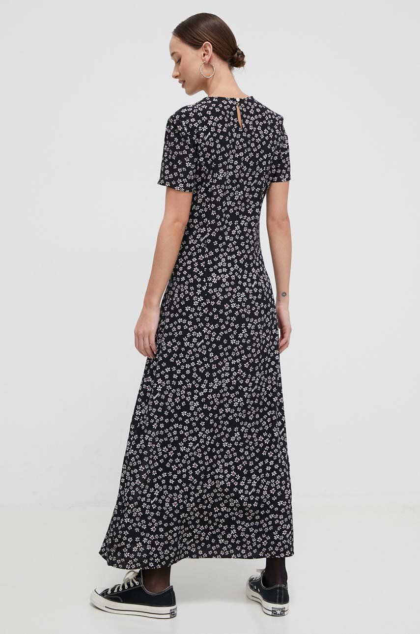 Сукня Tommy Jeans колір чорний maxi розкльошена