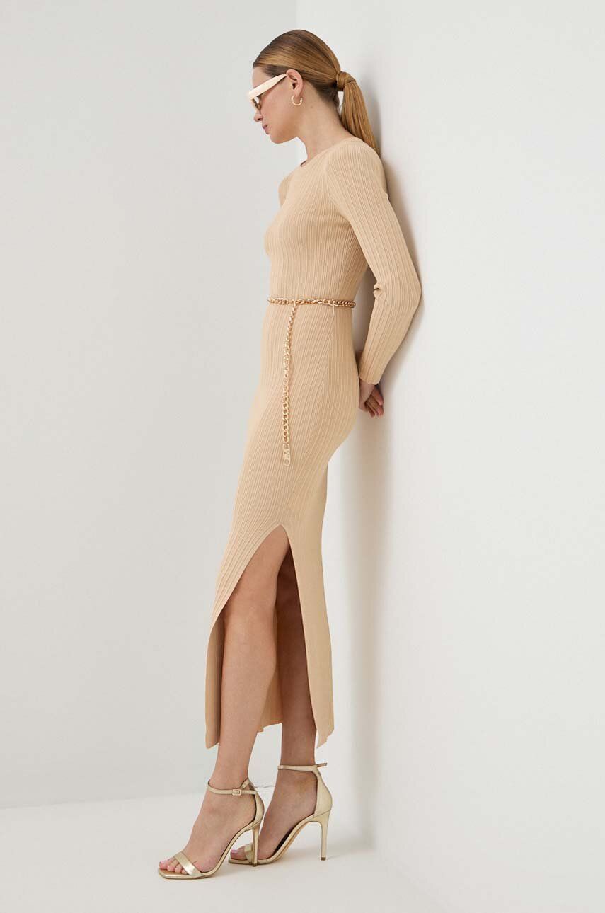 MICHAEL Michael Kors rochie culoarea bej, maxi, mulată