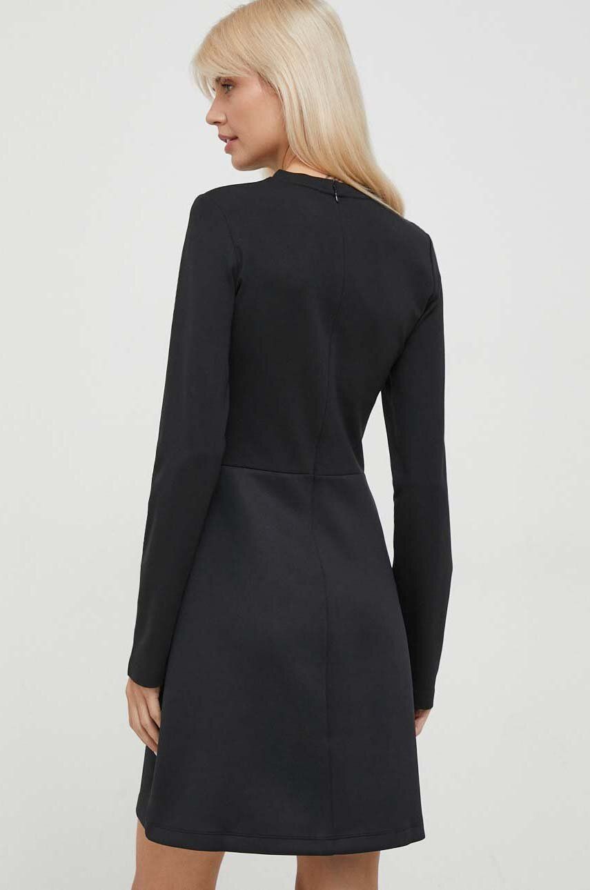 Calvin Klein Jeans sukienka kolor czarny midi prosta