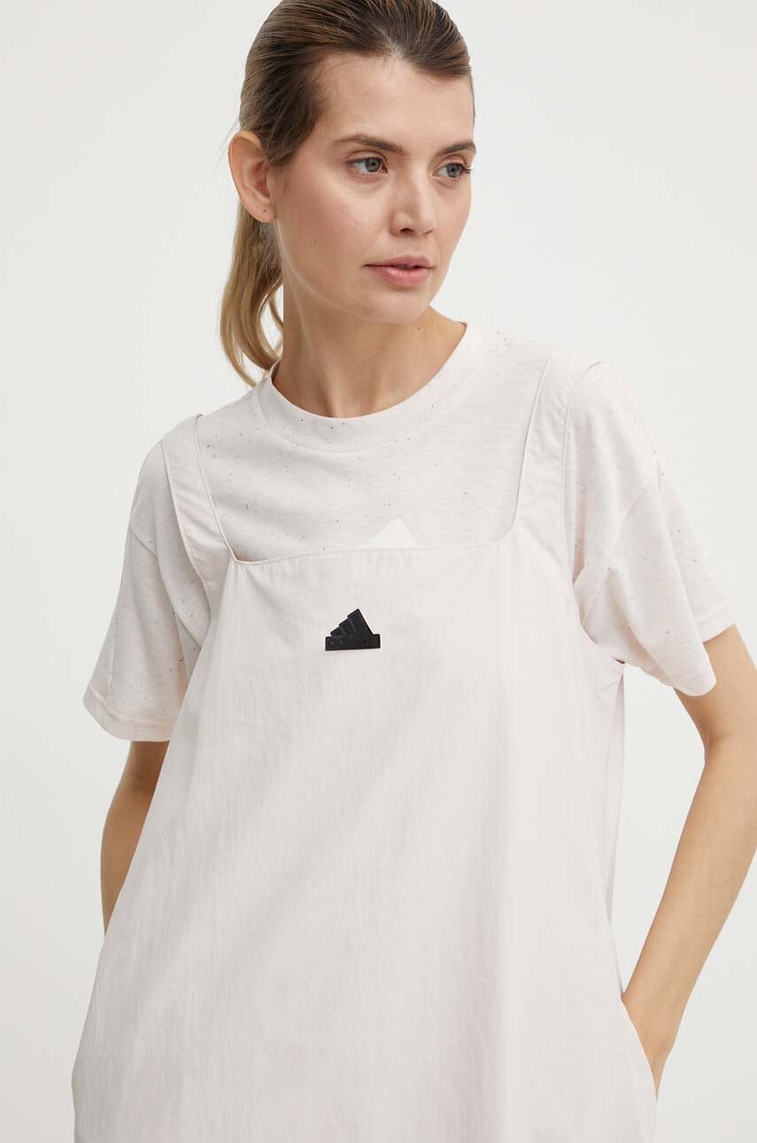 Сукня adidas колір рожевий mini розкльошена IS0669