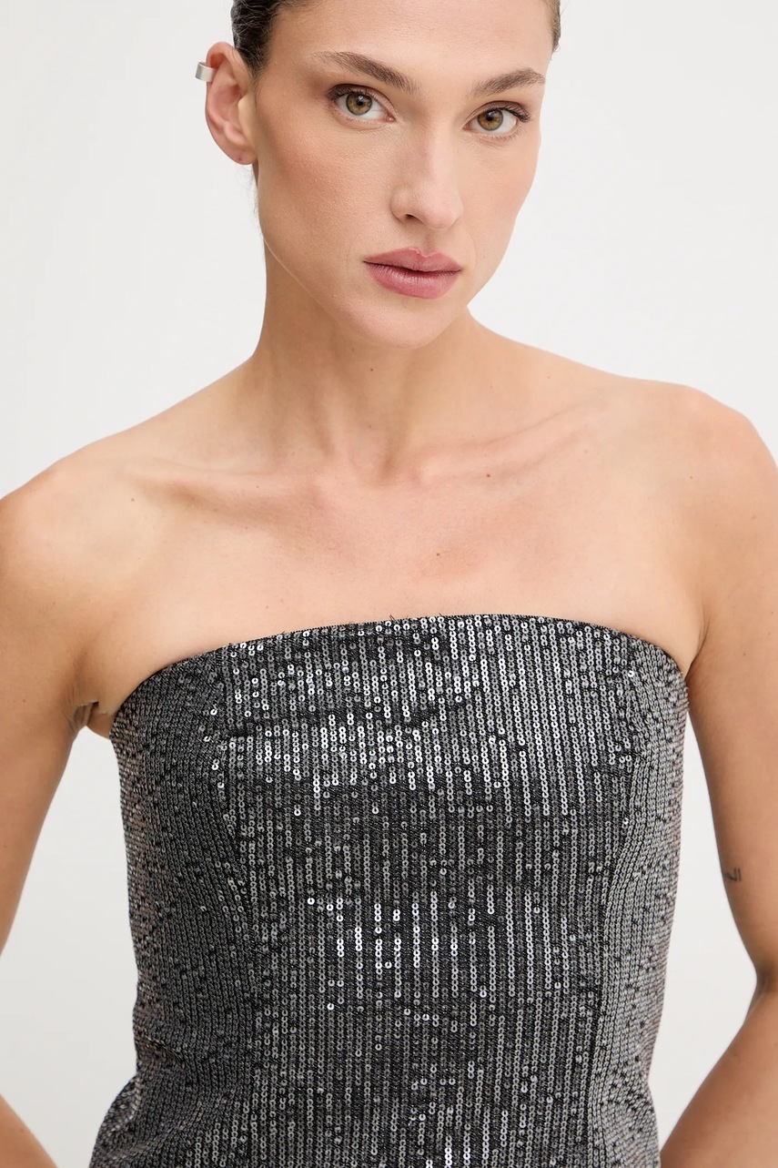 Сукня Rotate колір сірий mini облягаюча