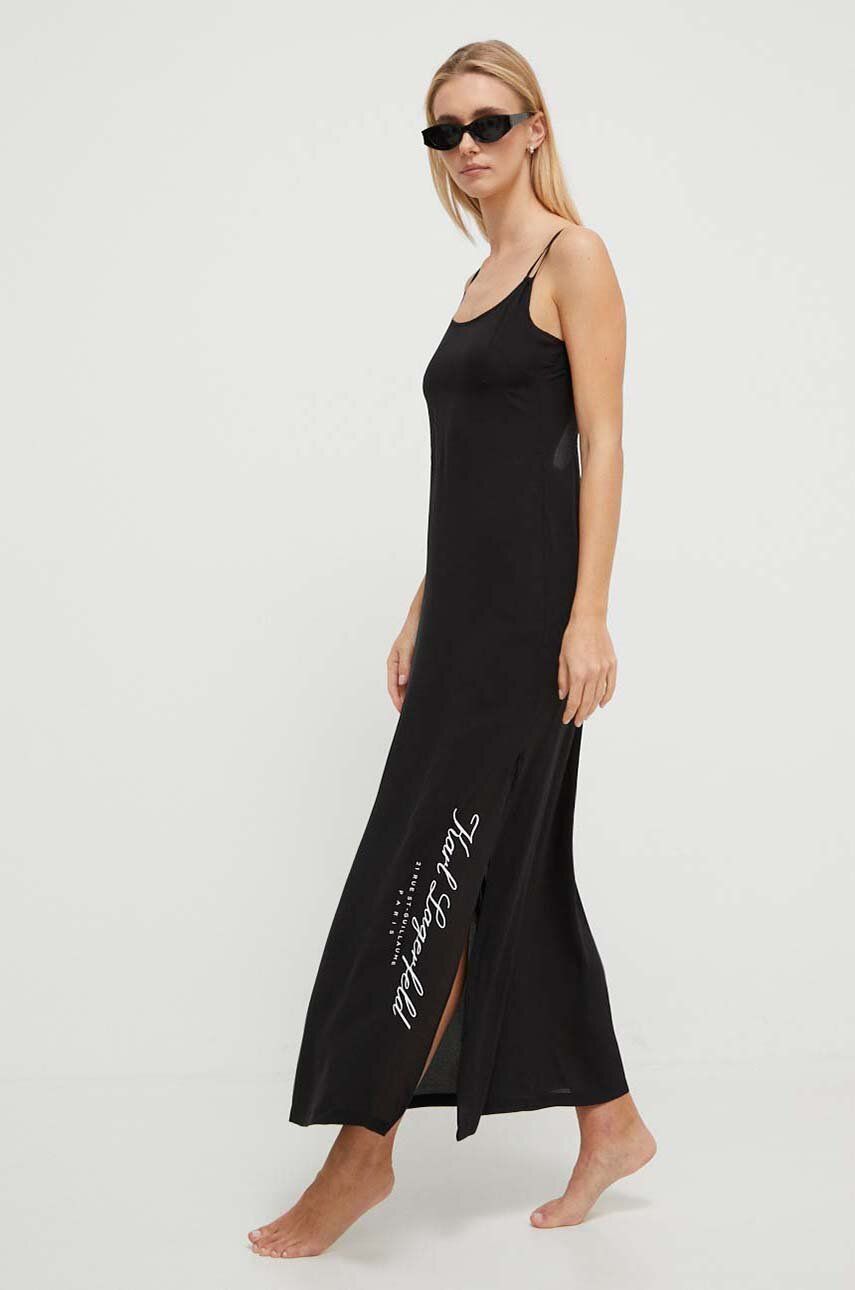 Karl Lagerfeld rochie de plaja culoarea negru