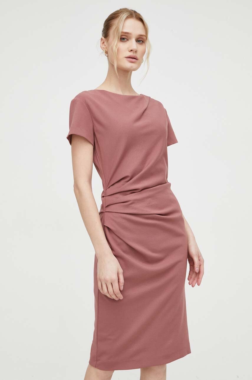Tiger Of Sweden rochie culoarea roz, mini, dreaptă