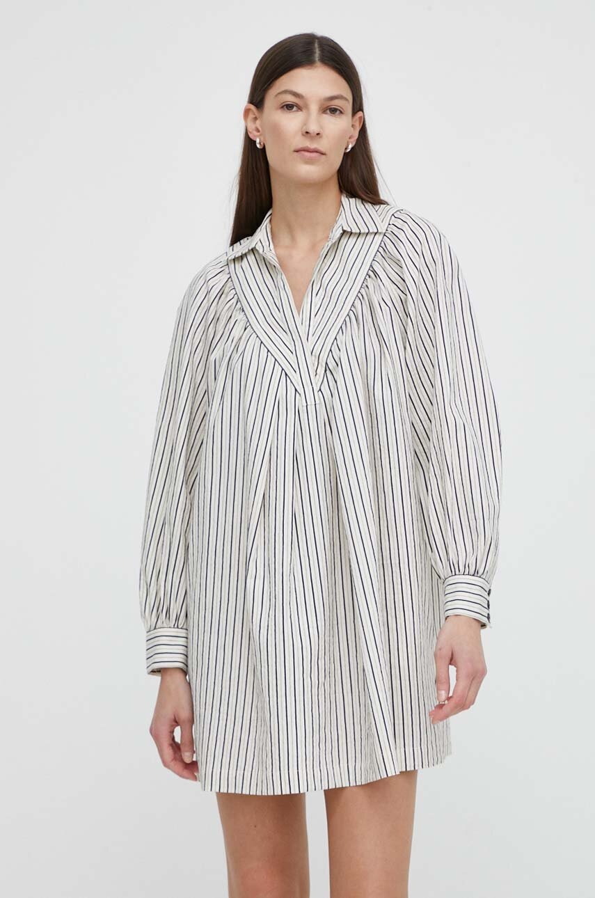 BA&SH rochie FADIA culoarea bej, mini, evazati, 1E24FADI