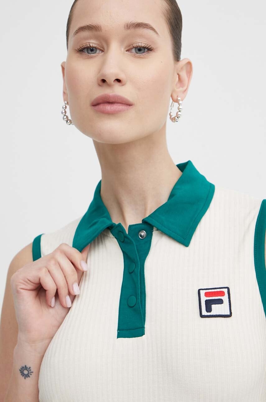 Сукня Fila Lahore колір бежевий mini облягаюча FAW0739