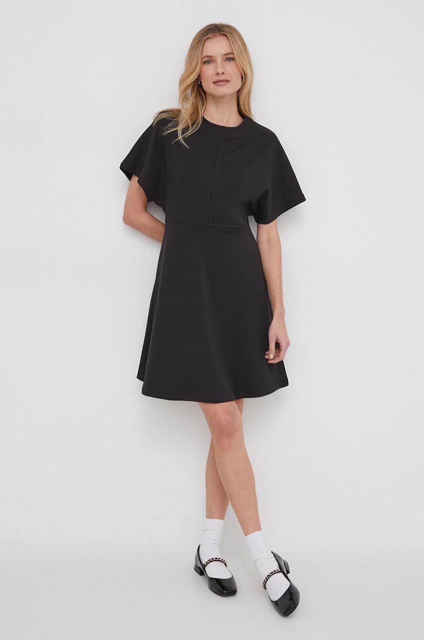 E-shop Šaty Tommy Hilfiger černá barva, mini