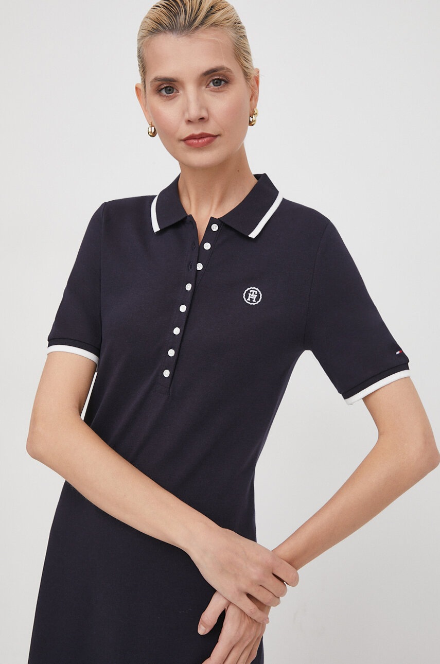 Φόρεμα Tommy Hilfiger χρώμα: ναυτικό μπλε φωτογραφία