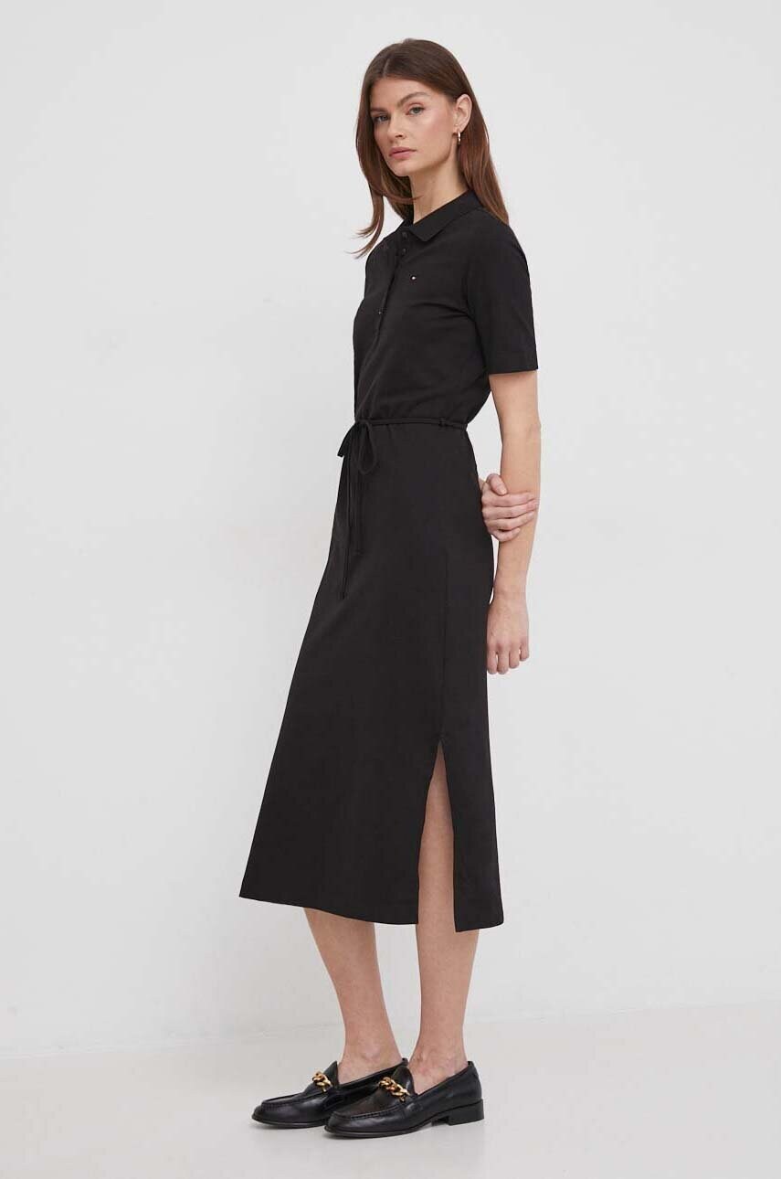 Сукня Tommy Hilfiger колір чорний maxi розкльошена