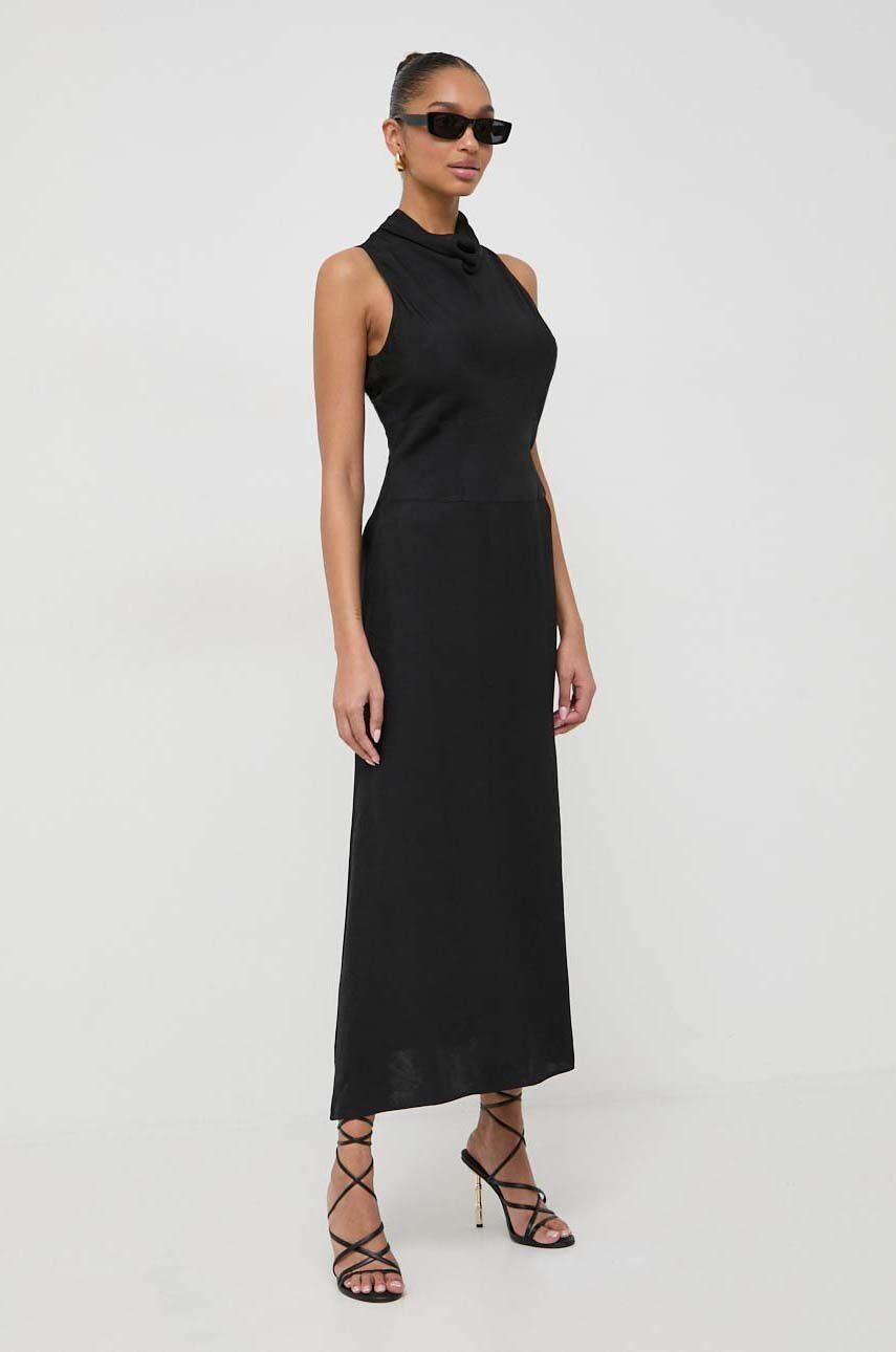 Ivy Oak rochie culoarea negru, maxi, drept IO117601