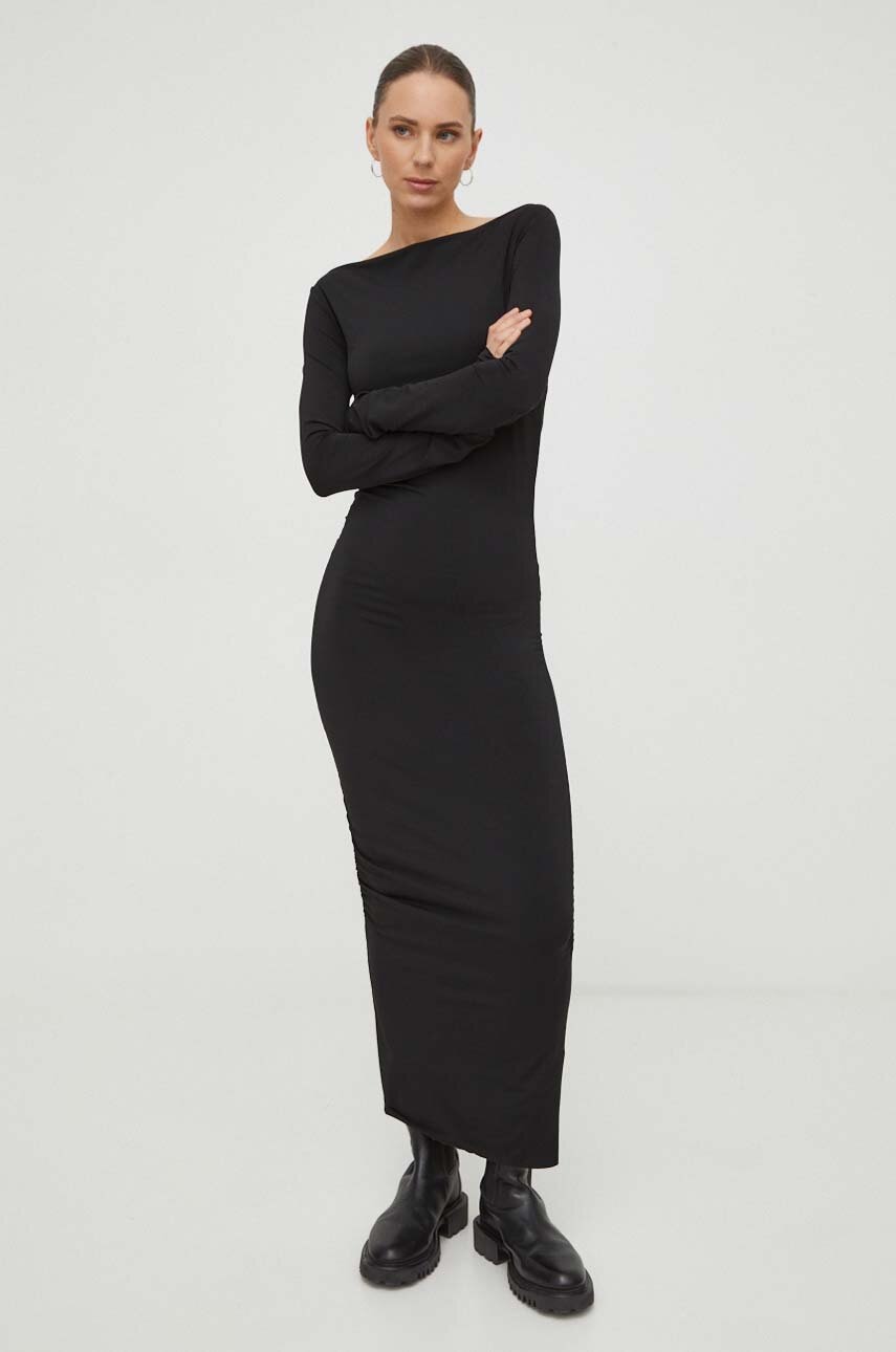 Day Birger et Mikkelsen rochie culoarea negru, mini, mulata