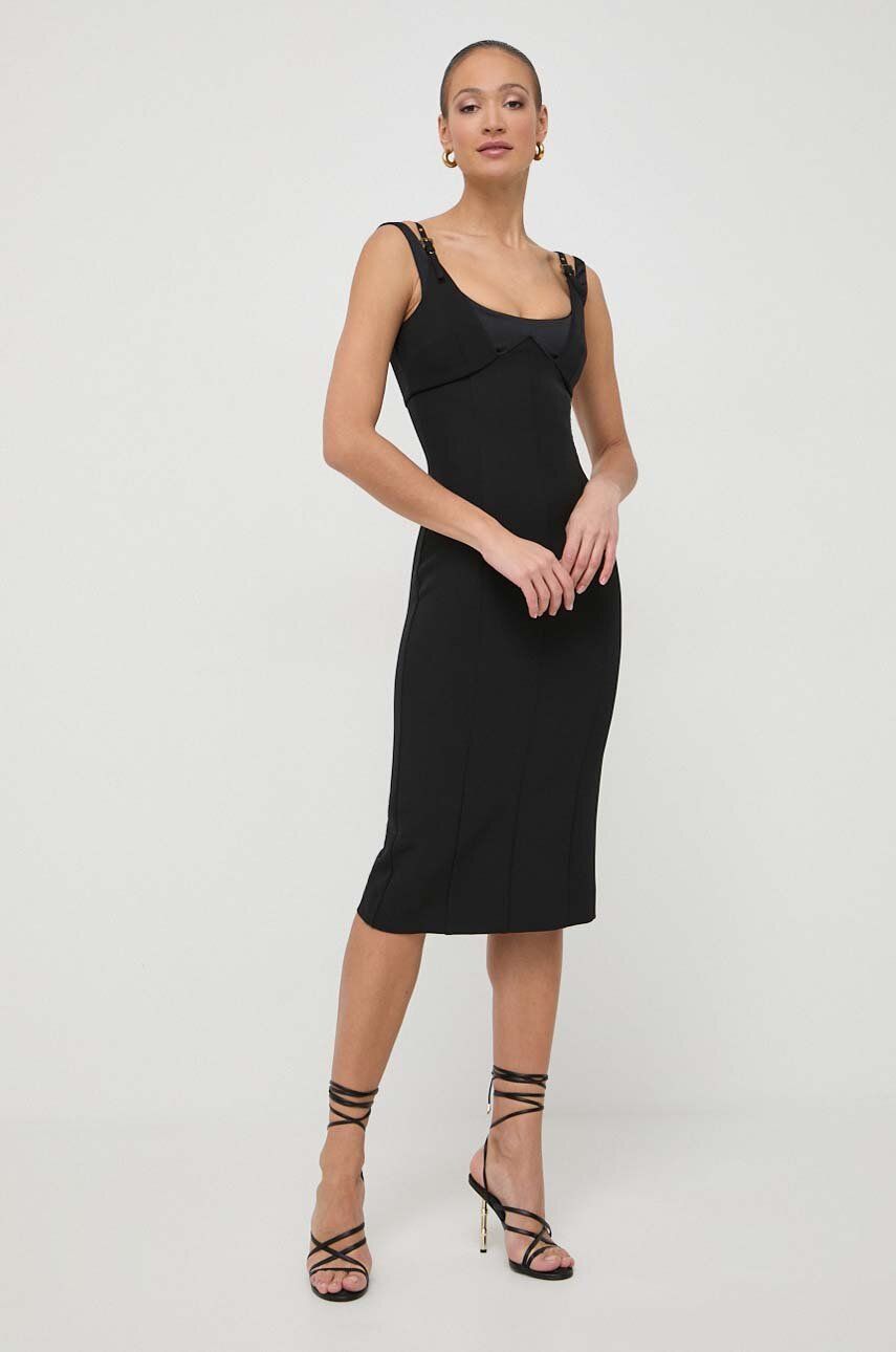 Levně Šaty Versace Jeans Couture černá barva, mini, 76HAO919 N0103