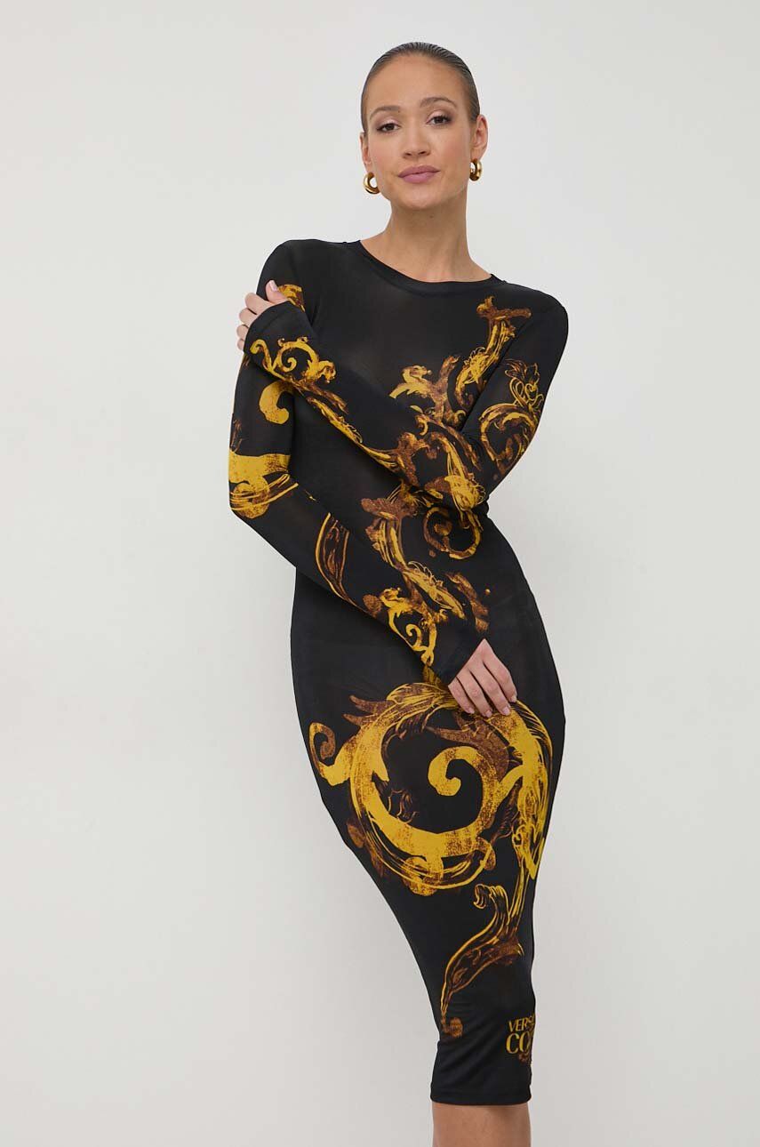 Сукня Versace Jeans Couture колір чорний mini облягаюча