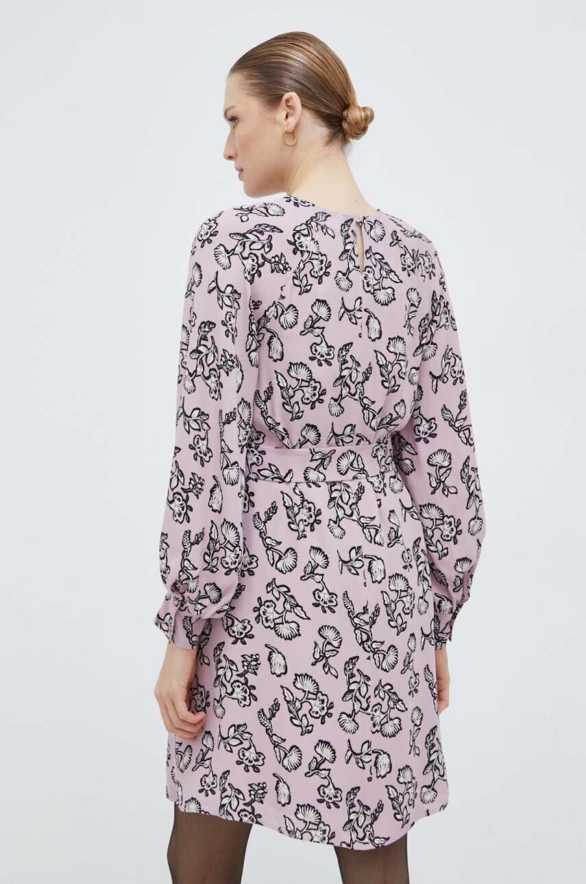 Сукня Weekend Max Mara колір рожевий mini розкльошена