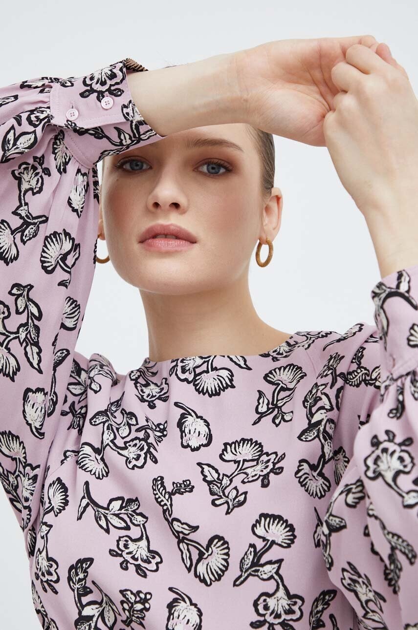 Сукня Weekend Max Mara колір рожевий mini розкльошена