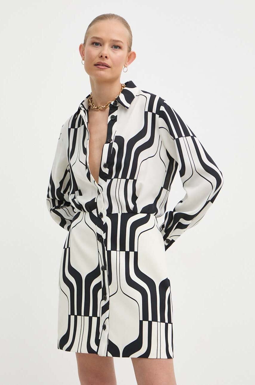 Marella rochie culoarea negru, mini, dreaptă, 2413221093200