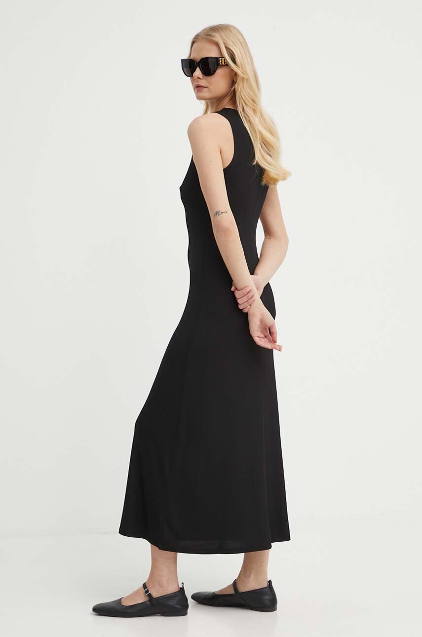 Marella rochie culoarea negru, midi, evazați, 2413621084200 2413620000000 - SS24 SUD0W3 99X F1 Marella rochie culoarea negru, midi, evazați, 2413621084200 2413620000000