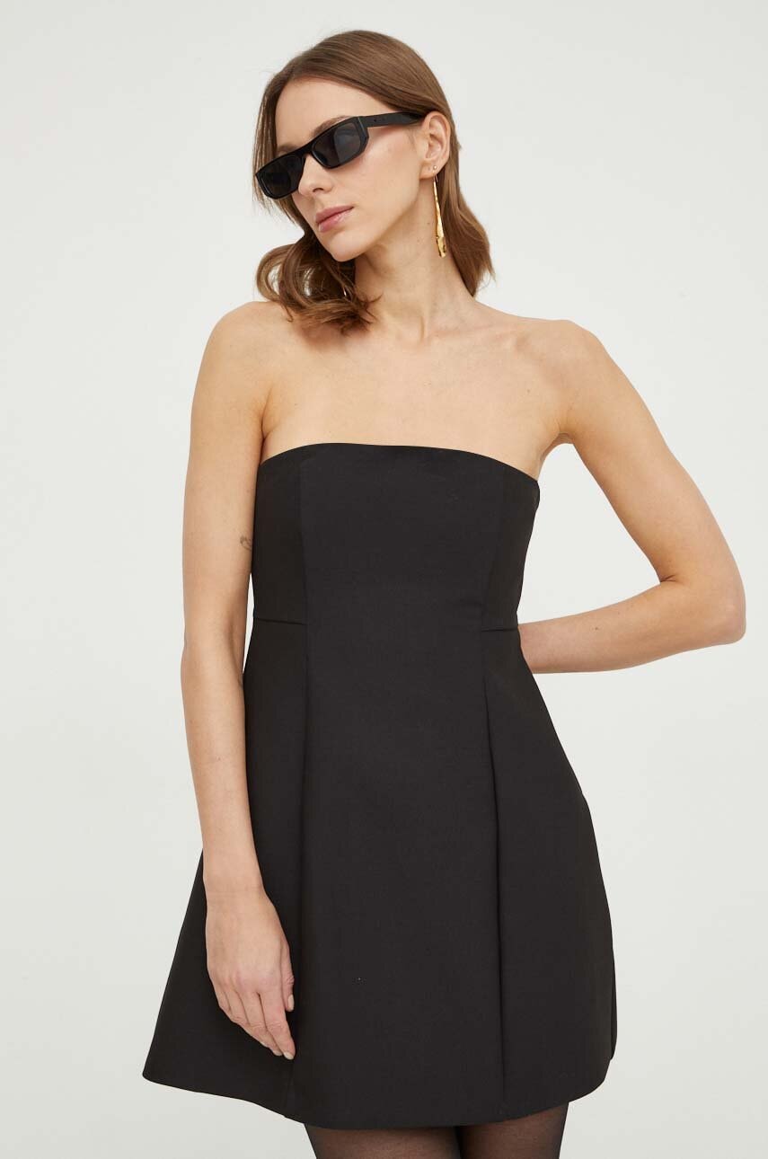 MAX&Co. rochie culoarea negru, mini, evazati