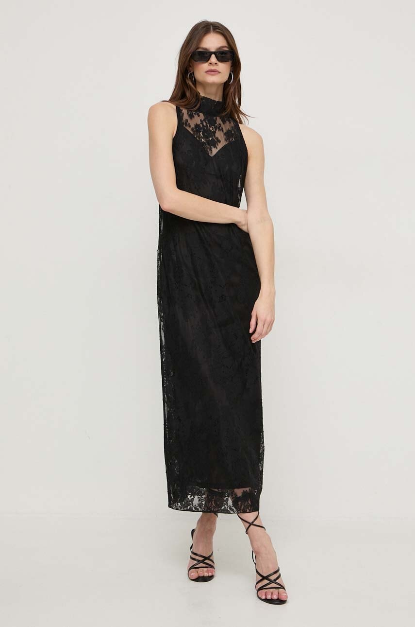 MAX&Co. rochie culoarea negru, maxi, drept