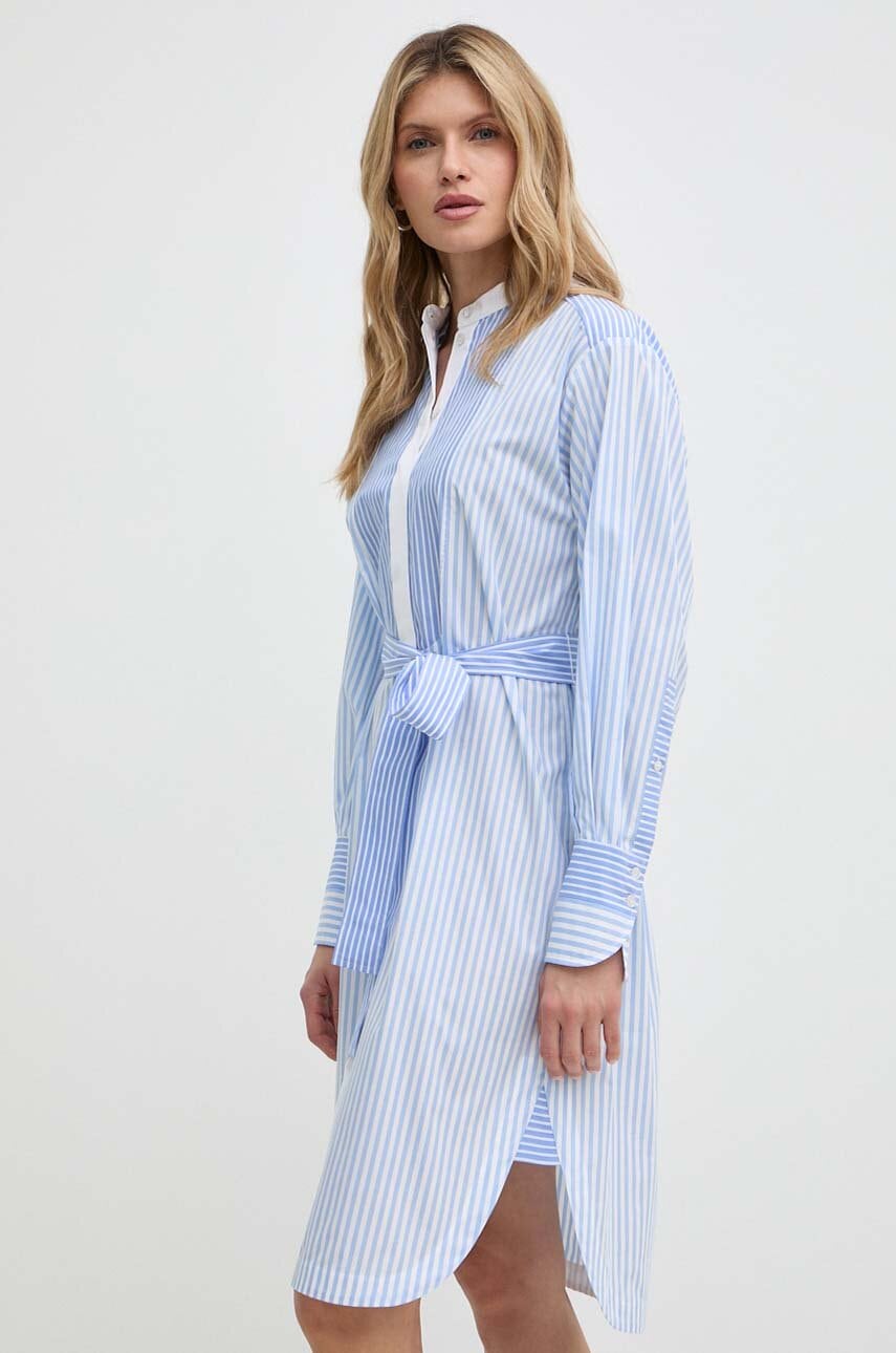 BOSS rochie din bumbac mini, evazată, 50513552