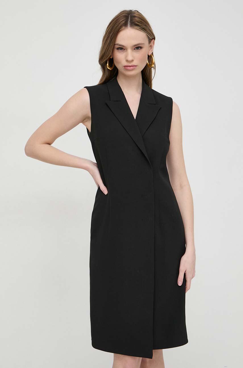 BOSS rochie culoarea negru, mini, drept 50515633