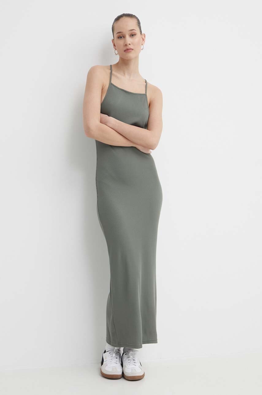 Roxy rochie culoarea verde, maxi, mulată, ERJKD03468