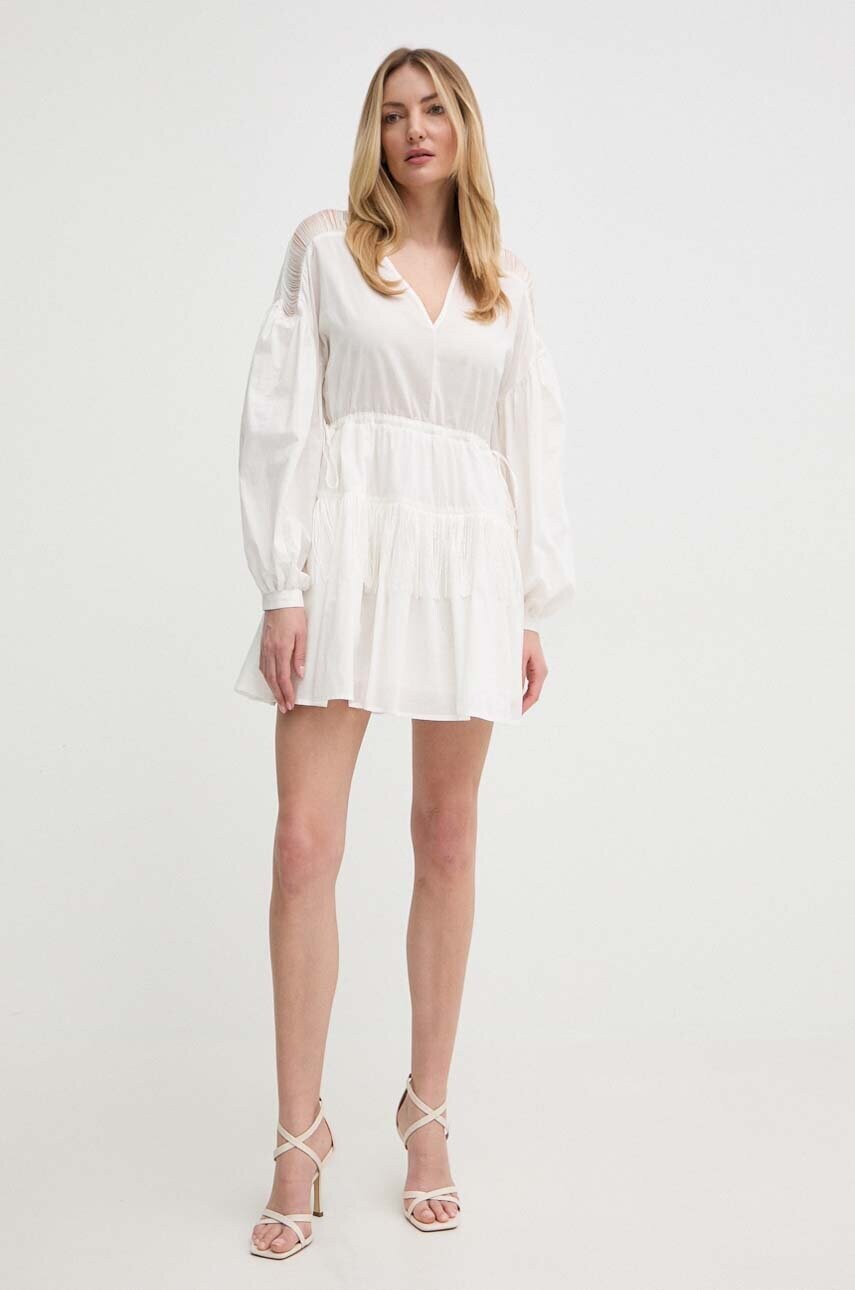 Бавовняна сукня Pinko колір бежевий mini oversize 103741 A1XN
