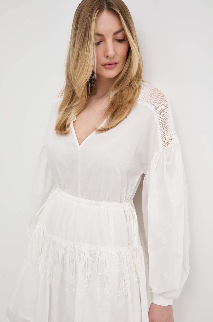 Бавовняна сукня Pinko колір бежевий mini oversize 103741 A1XN