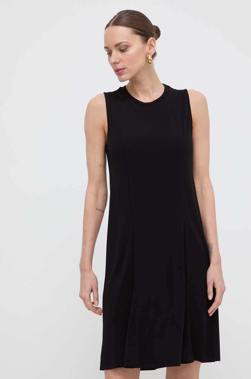 Armani Exchange rochie culoarea negru, mini, evazati