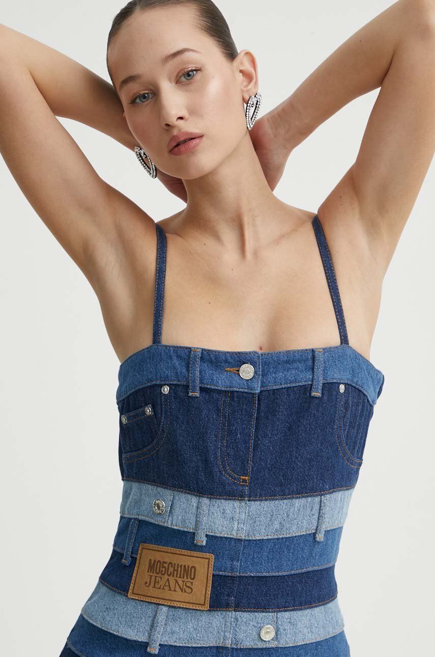 Rifľové šaty Moschino Jeans