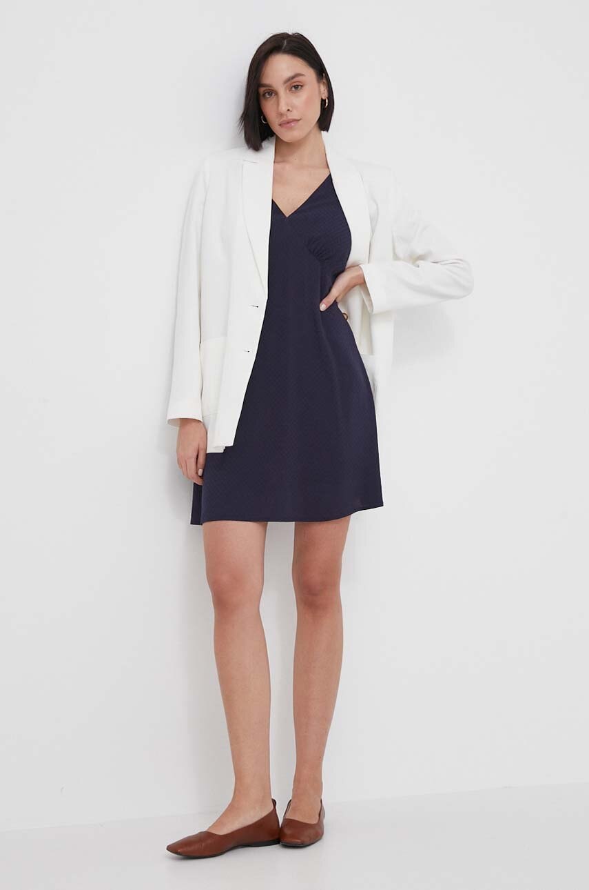 Pepe Jeans rochie culoarea bleumarin, mini, evazată