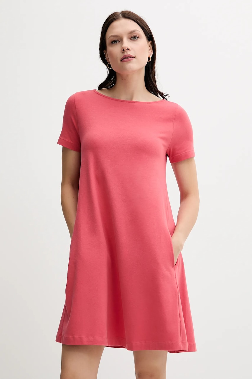 United Colors of Benetton rochie culoarea verde, mini, drept, 3Z1RDV01E
