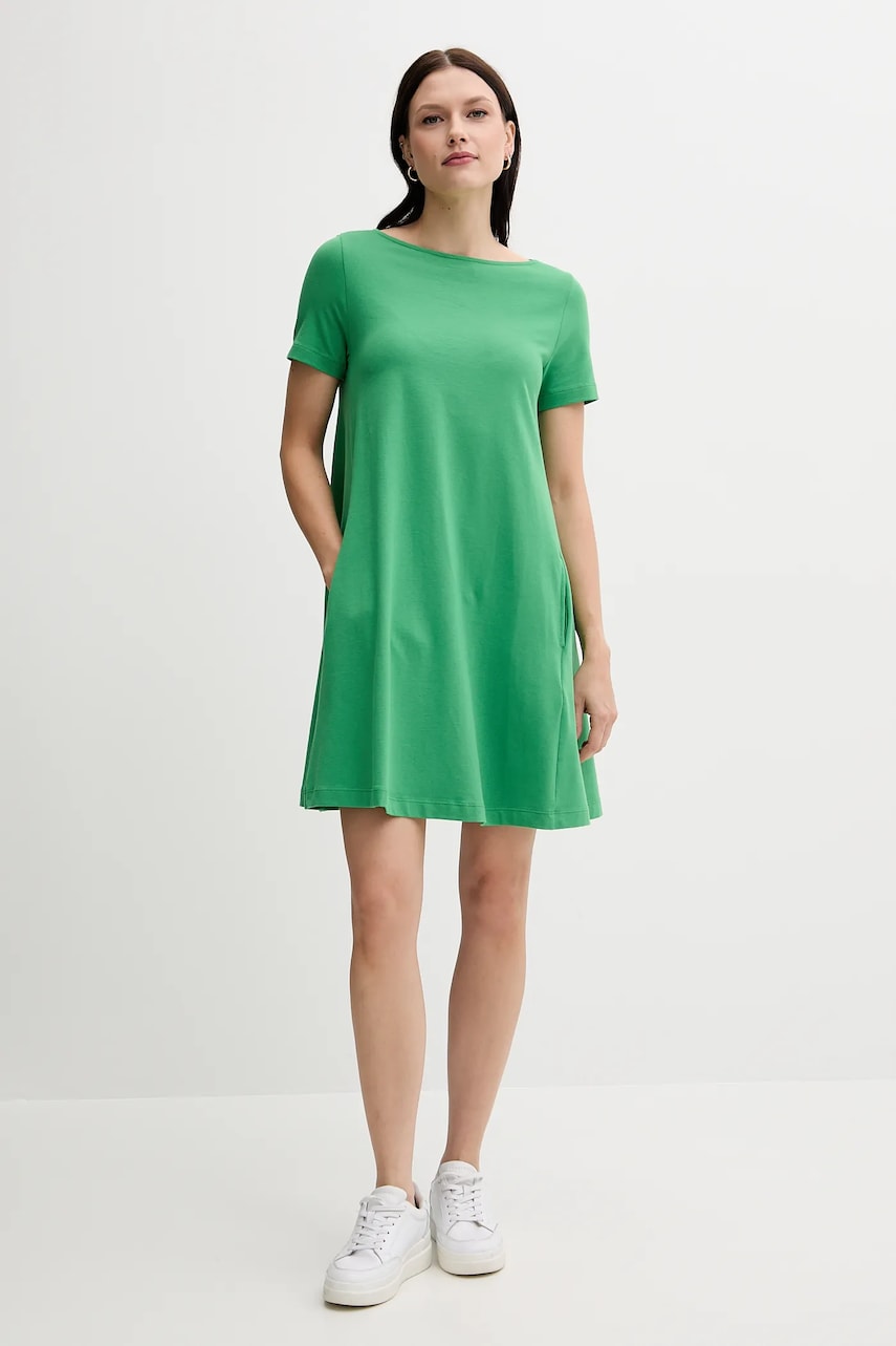 United Colors of Benetton rochie culoarea verde, mini, drept, 3Z1RDV01E