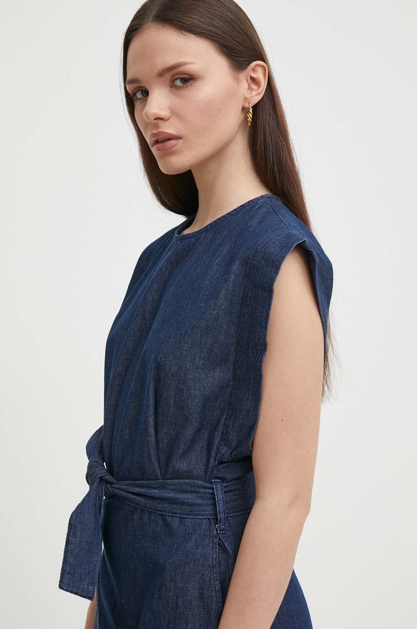 Джинсова сукня United Colors of Benetton maxi розкльошена