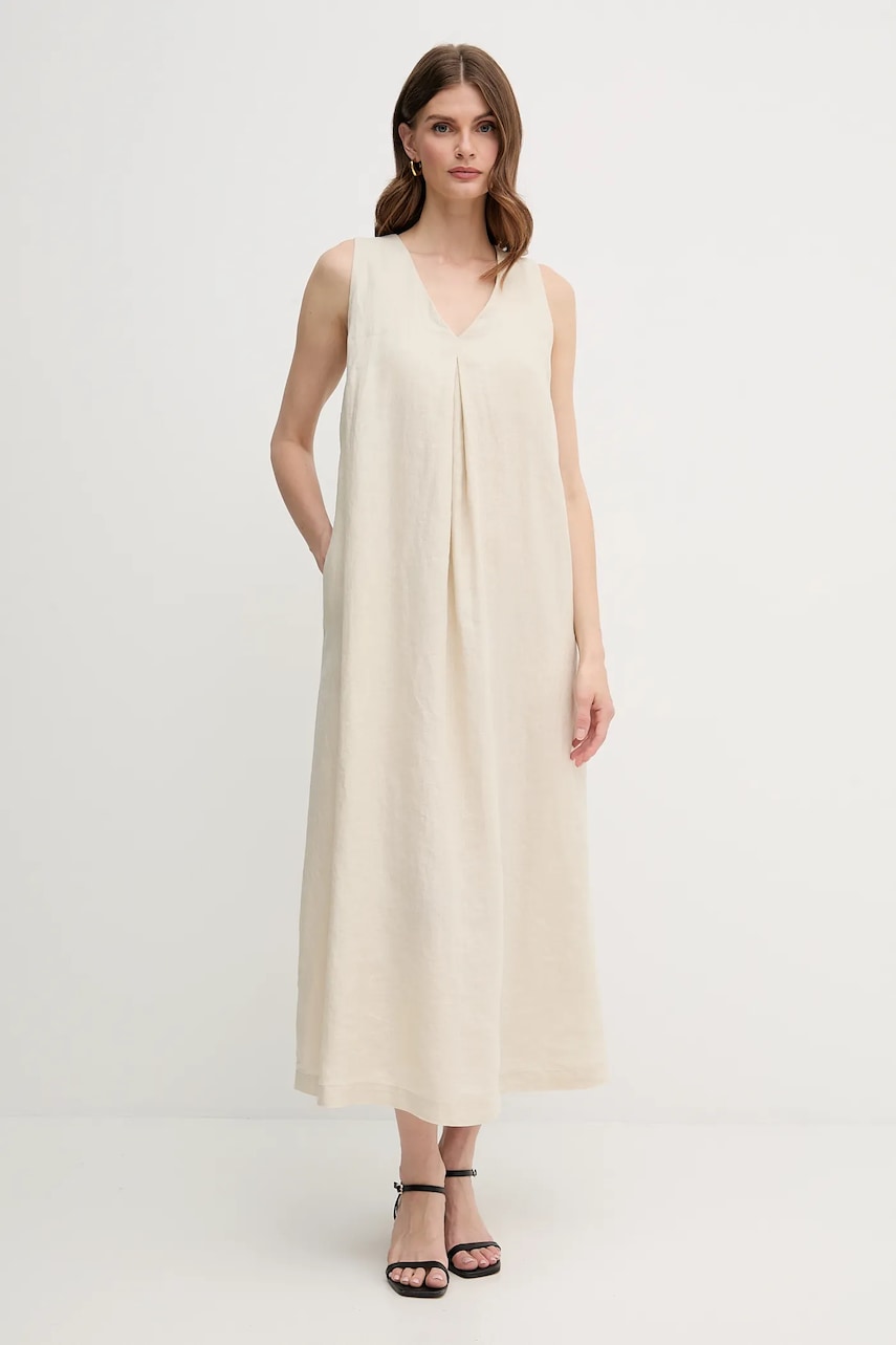 United Colors of Benetton rochie din in culoarea roz, maxi, evazată