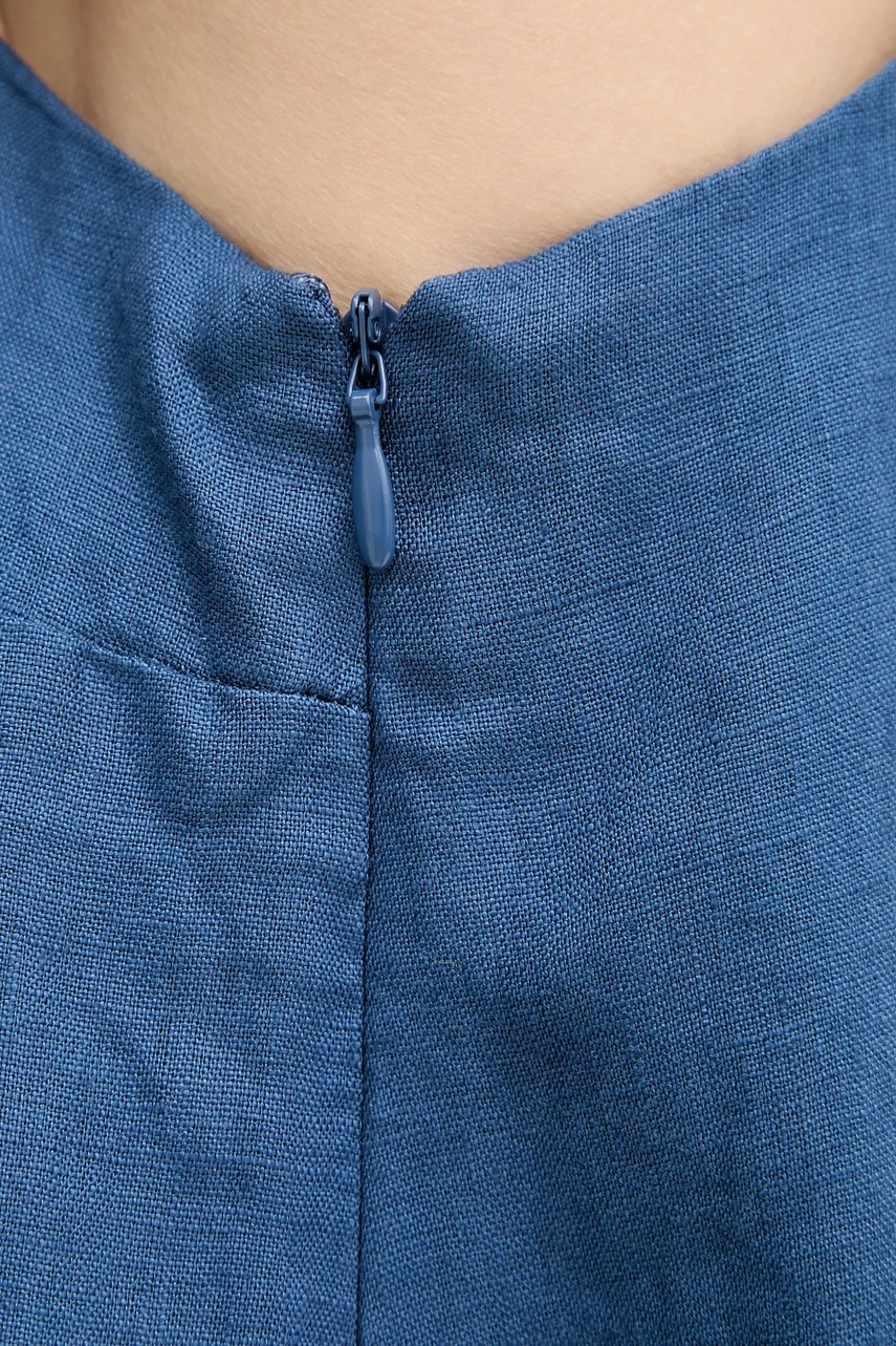 Льняна сукня United Colors of Benetton колір рожевий maxi розкльошена