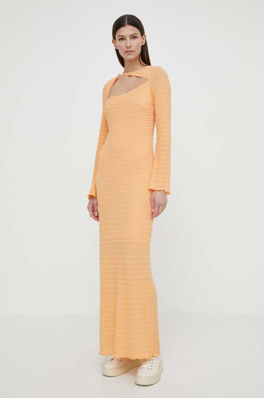 Résumé rochie AriaRS Dress culoarea portocaliu, maxi, mulata, 20481120
