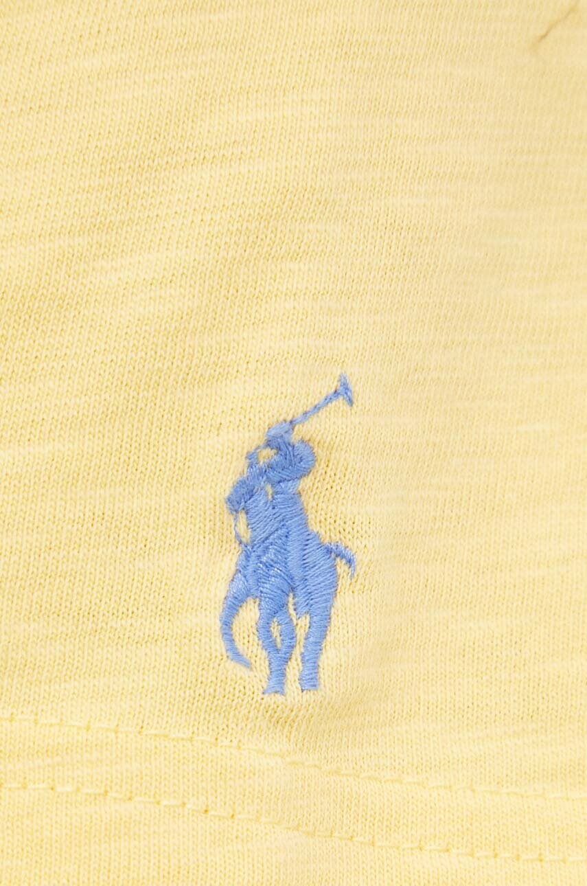 Бавовняна сукня Polo Ralph Lauren колір жовтий midi пряма 211935607