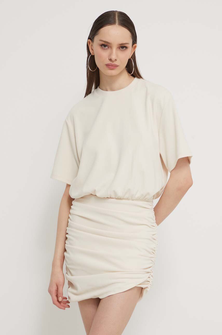 Abercrombie & Fitch rochie culoarea bej, mini, oversize