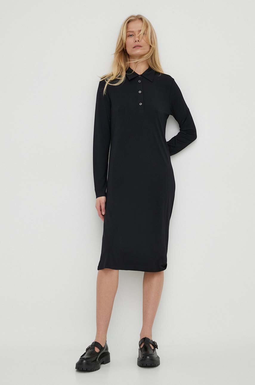 Marc O'Polo rochie culoarea negru, mini, dreaptă